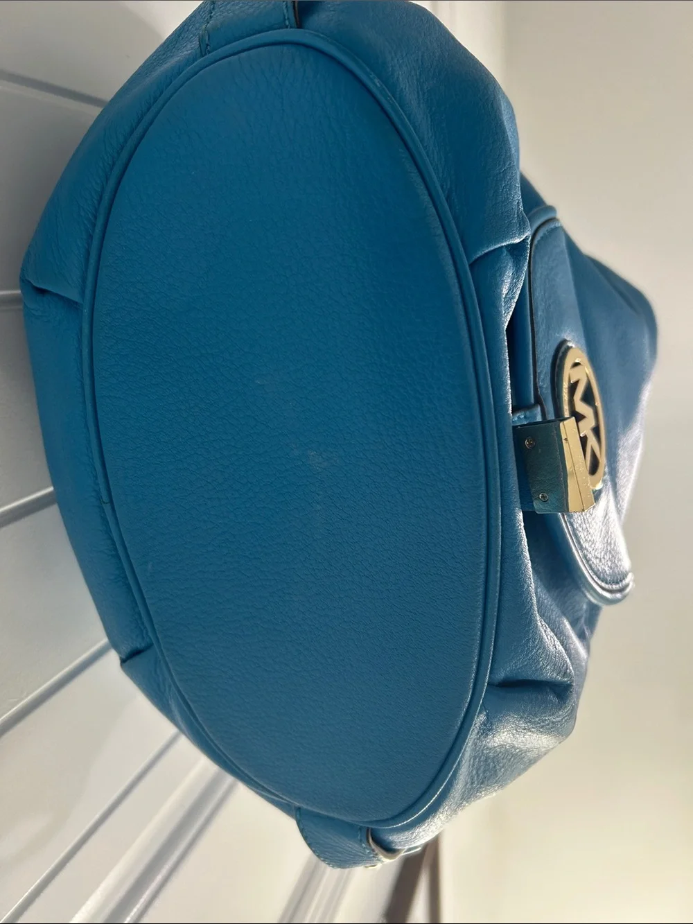 Michael Kors Bright Teal Leather Hobo with Matching Wallet